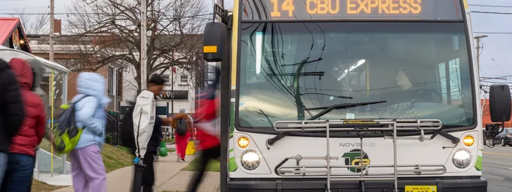 Transit Cape Breton bus at a stop