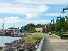 Sydney Boardwalk in Cape Breton Regional Municipality, Nova Scotia.
